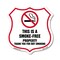 Signmission No Smoking Shield Sign This Is A Smoke F, 12 Inch X 12 Inch, Aluminum Metal Sign SHI-A-12-401 - alternate 1