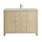 James Martin Vanities Gracyn 48 in. Single Vanity, Coastal Driftwood, w/ 3 CM Victorian Silver Quartz Top D125-V48-CSD-3VSL - alternate 1