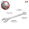 Performance Tool 2-1/2 in. Combination Wrench, Drop Forged, Chrome Alloy Steel, Raised Panel W356B - alternate 2