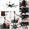 Jonathan Y Octo 66" 1-Light Contemporary Industrial Iron/Plastic Mobile-App/Remote-Controlled 6-Speed Ceiling F JYL9712C - alternate 5