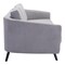 Homeroots 79" Gray Polyester Sofa With Black Legs 396462 - alternate 3