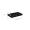 Homeroots 16in Black Wood And Linen Serving Tray With Handles 401792 - alternate 3