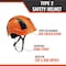 Malta Dynamics Safety Helmet, Acrylonitrile Butadiene Styrene (ABS), Ratchet, Orange HTO2000 - alternate 2