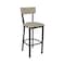 Bfm Seating Bristol Barstool - Grade 4 Upholstered Seat & Back - Steel Frame - Sand Black Finish 4301BSTT007-SB - alternate 1
