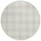 Homeroots 8' Ivory And Beige Round Plaid Washable Indoor Outdoor Area Rug 595405 - alternate 5