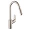 Hansgrohe Focus Higharc Kitchen Faucet, 2-Spray Pull-Down, 1.5 GPM in Stainless Steel Optic 04920800 - alternate 1