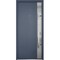 Vdomdoors Steel Door Deux 0729 Gray Graphite Stainless Inserts Single Modern Painted-W36xH80-Left Inswing DEUX0729EXD-GRE-W36 x H80-Left-hand Inswing - alternate 2