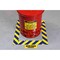 Brady ToughStripe Floor Marking Tape Roll, Diagonal Stripes, Blue on Yellow, 4in x 100ft, 100PK 132441 - alternate 2