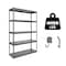 Shuntong Atlas 5-Tier 36 in.W x 18 in.D x 72 in.H Heavy Duty Storage Shelving Load 4000 Lbs, Laminated Board, Hammertone ATB-H36-18-72-5B - alternate 1
