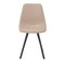 Leisuremod Markley Modern Leather Dining Chair With Metal Legs in Taupe, 2PK MC18TP2 - alternate 4
