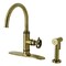 Kingston Brass Single-Handle Kitchen Faucet, Antique Brass KSD2433RNK - alternate 1