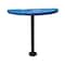 Leisure Craft Perforated Semi-Circle Pedestal Table, Portable, 40"H, Blue STAB40-PERF-BLUE - alternate 1