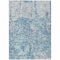 Homeroots 5' X 8' Teal Blue And Ivory Abstract Washable Indoor Outdoor Area Rug 612768 - alternate 3