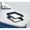 Acrimet Facility 2 Tier Letter Tray Front Load Letter Size Desktop File Organizer Plastic Black 263.4 - alternate 2