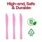 Smarty Had A Party Pink Disposable Plastic Party Knives, 600PK 410K-P-CASE - alternate 3