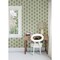Chesapeake Hollyhock Green Floral Crest Wallpaper 4148-27419 - alternate 2