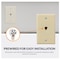 Newhouse Hardware Ivory 1-Gang Telephone Data Jack Wall Plate, 6P4C, for RJ11 Telephone Cables, Single Port, 5PK PHP-IV-05 - alternate 3
