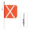 Safetywhips Warning Whip Heavy Duty Whip with Flag, White Whip, Orange Flag, White Reflective X, 36 Length SW03QD-XW - alternate 1