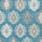 Homeroots 9' X 12' Teal Blue Ivory And Gray Southwestern Washable Indoor Outdoor Area Rug 615180 - alternate 3