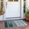 Homeroots 2' X 3' Teal Ombre Washable Non Skid Indoor Outdoor Area Rug 563682 - alternate 3