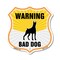 Signmission Beware Of Dog Shield Sign Warning Bad Do, 12 Inch X 12 Inch, Aluminum Metal Sign SHI-A-12-361 - alternate 1
