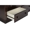 Homeroots 56" Espresso Solid and Manufactured Wood Six Drawer Double Dresser 530244 - alternate 4