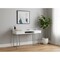 Homeroots 48" White and Silver Writing Desk With Two Drawers 333484 - alternate 2