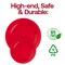 Smarty Had A Party Solid Red Holiday Round Plastic Dinnerware Value Set (120 Dinner Plates + 120 Salad Plates), 240PK 110RVP-CASE - alternate 3
