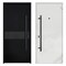 Vdomdoors Steel Door Deux 6072 Black Enamel Entry Door Painted W36xH80 Left hand Inswing DEUX6072EXD-BLK-W36 x H80-LH-I - alternate 2