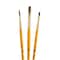 Princeton RealValue Brush Set, Camel Bristles, Short Handle Mixed Media Paintbrush, Brown, 3-Piece Set, 6PK PR9101 - alternate 2