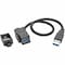Tripp Lite USB 3.0 KEYSTONE PANEL MOUNT COUPLER EXTENSION CABLE ANGLED 1 U324-001-KPA-BK - alternate 1