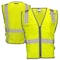 Dome75 Hi-Vis Safety Vest 4X/5X Class ANSI/ISEA 107-2020 Class 2 , Zippered Front Closure 2 Pockets DV1221 - alternate 4