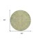 Homeroots 8' Sage Green And Brown Round Oriental Washable Indoor Outdoor Area Rug 603883 - alternate 3