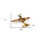 Homeroots 6" Yellow and Brown Metal Hand Painted 1941's P-40 Fighter Model Airplane 489449 - alternate 3