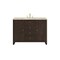 James Martin Vanities Gracyn 48" Single Vanity, Sable, w/ 3 CM Tajnar Eclos Widespread Top D125-V48-SBL-WTJR - alternate 1