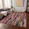 Homeroots 8' X 10' Pink Black And Green Striped Washable Indoor Outdoor Area Rug 603230 - alternate 3