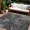 Homeroots 9' X 12' Black And Ivory Geometric Washable Indoor Outdoor Area Rug 594525 - alternate 1