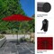 Pure Garden 9-Foot Outdoor Patio Umbrella, Red 50-101-R - alternate 3