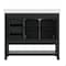 Flash Furniture Vega 42in. Vanity w/Sink, Blk Hardware, Soft Close, Open Shelf & 3 Drawers, Carrara Marble, Blk/Wht FS-VEGA42-BK-HDBLK-GG - alternate 5