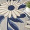 Homeroots 8' Blue and Gray Round Floral Indoor Outdoor Area Rug 527641 - alternate 3