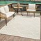 Homeroots 8' X 10' Cream and Beige Geometric Distressed Indoor Outdoor Area Rug 558791 - alternate 3