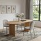 Homeroots 67" Natural Solid Wood Double Pedestal Base Oval Dining Table 721148 - alternate 2