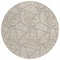 Homeroots 8' Beige Ivory And Gray Round Geometric Washable Indoor Outdoor Area Rug 612823 - alternate 3