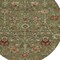 Homeroots 8' Fern Green Brown And Red Round Floral Washable Indoor Outdoor Area Rug 603415 - alternate 4