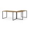 Homeroots 71" Natural and Black Wood and Metal L Shape Writing Desk 543803 - alternate 2