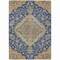 Homeroots 5' X 8' Navy Blue Beige And Brown Oriental Washable Indoor Outdoor Area Rug 605254 - alternate 3