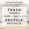 Fuel Stickers Modern Trash & Recycle Stickers, Home & Office, Vinyl Label, Minimalist Design, White TR-RCY-LUXE-White - alternate 4