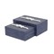 Homeroots Set of Two Blue Solid Wood Box With Lid, 2PK 489361 - alternate 2
