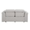 Homeroots 65in Light Gray and Black Italian Leather Power Reclining Loveseat 720493 - alternate 4