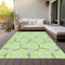 Homeroots 5' X 8' Lime Green And Blue Geometric Washable Indoor Outdoor Area Rug 613507 - alternate 3